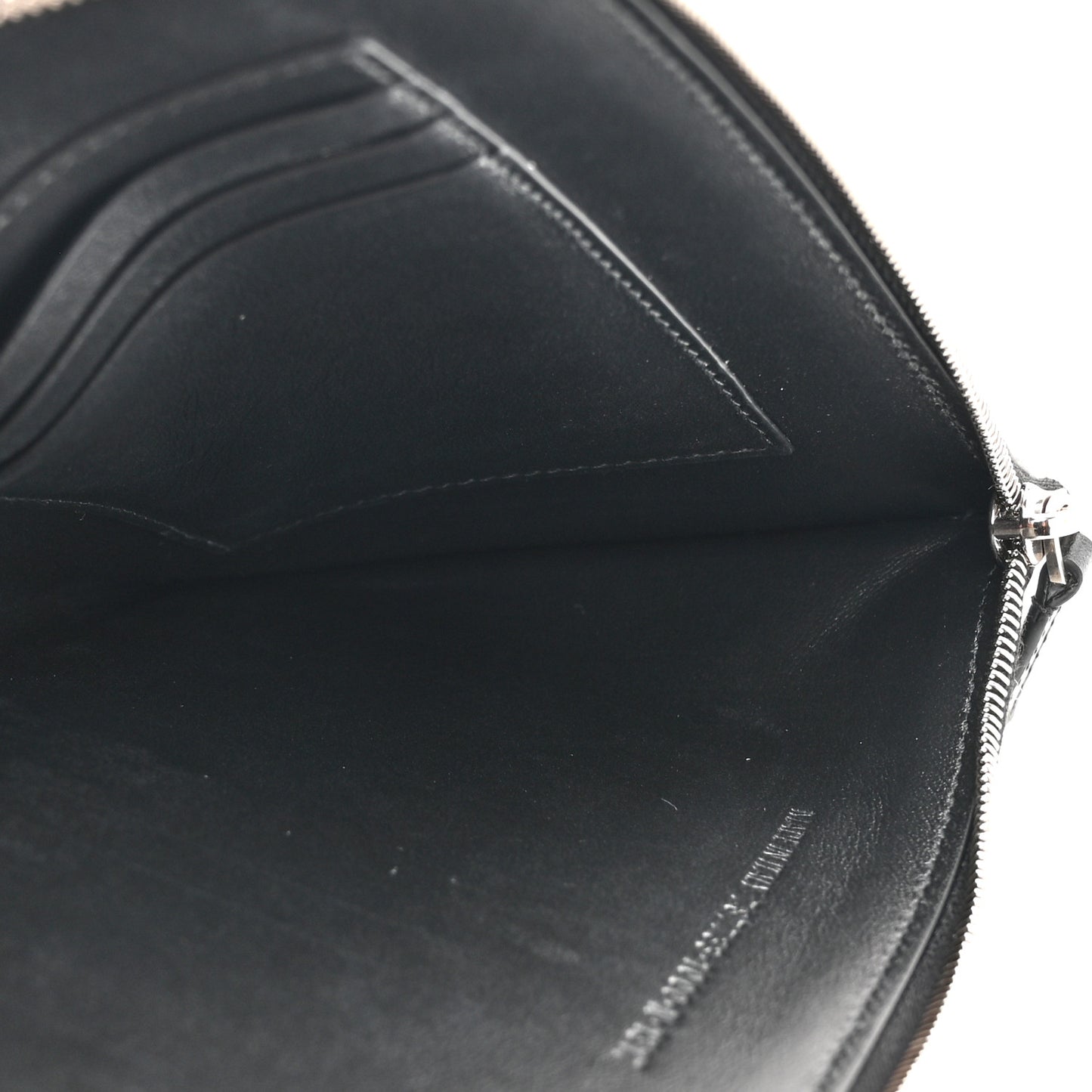 Textured Calfskin Passport Phone Holder Black