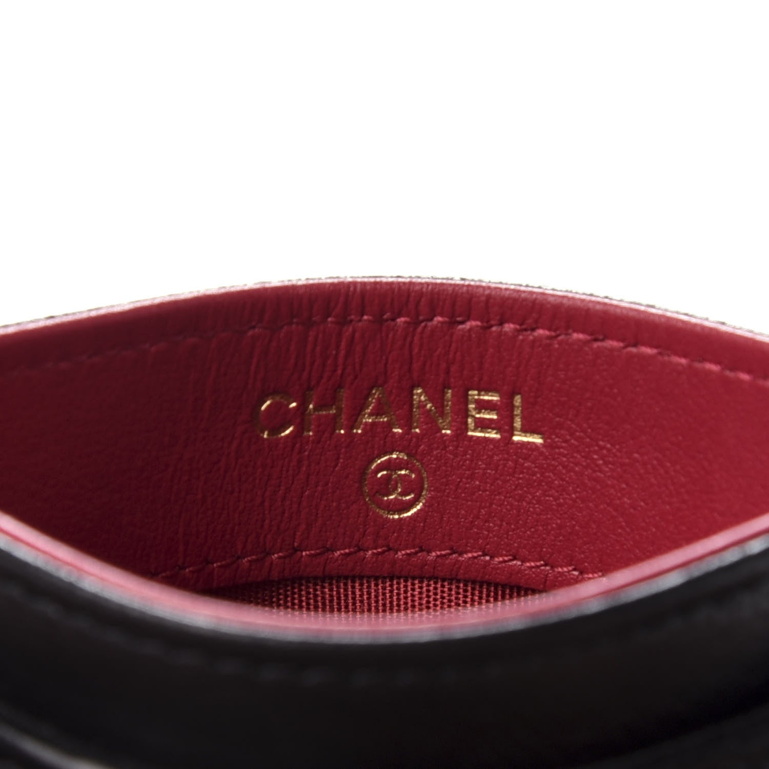 Chanel Shiny Goatskin Quilted Chanel 19 Card Holder Black 6 of 9