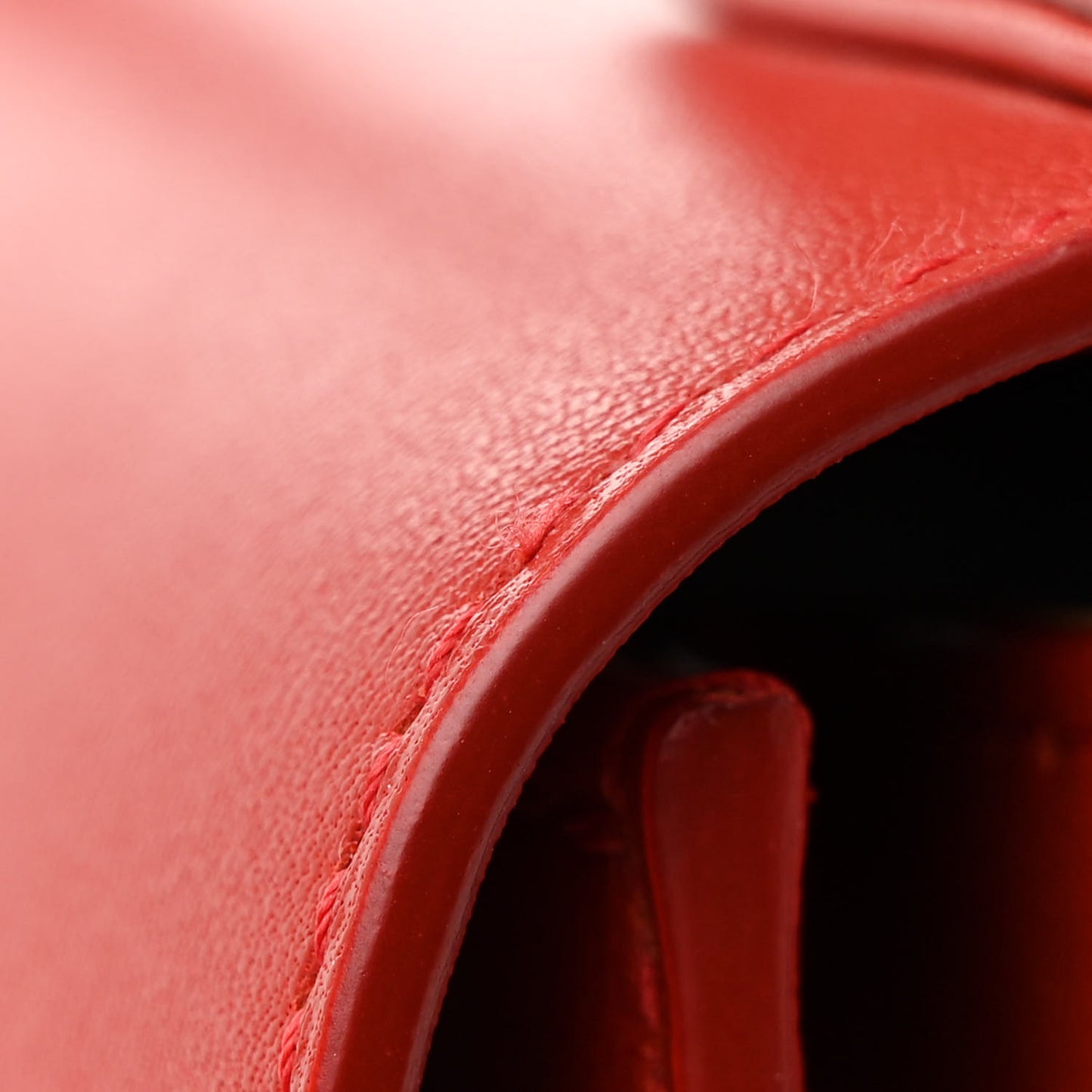 Calfskin MM Tempete Satchel Scarlet Red