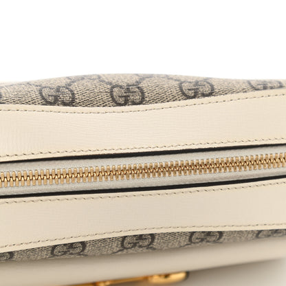 Gucci GG Supreme Monogram Small Horsebit 1955 Shoulder Bag Beige Mystic White 11 of 12