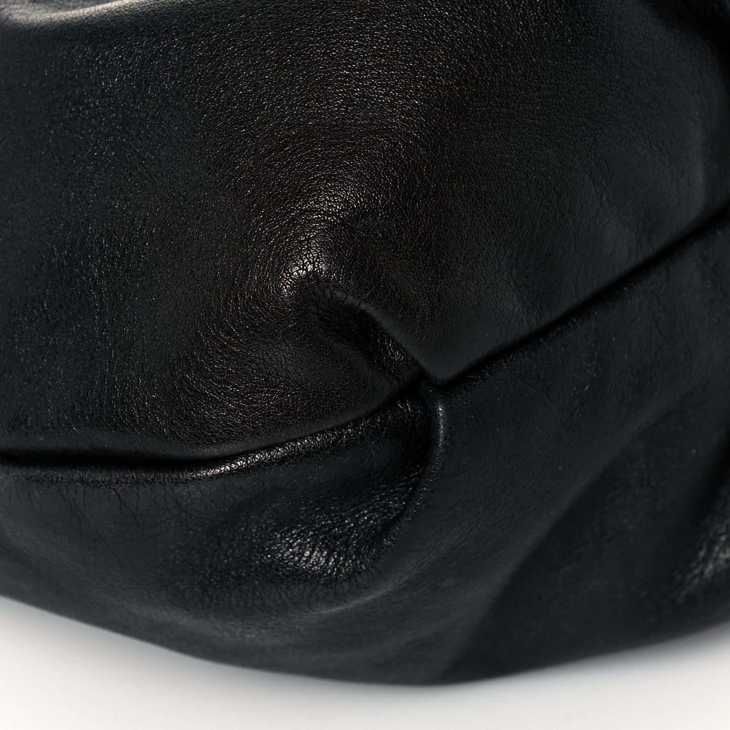 Soft Calfskin Pleated Hobo Black