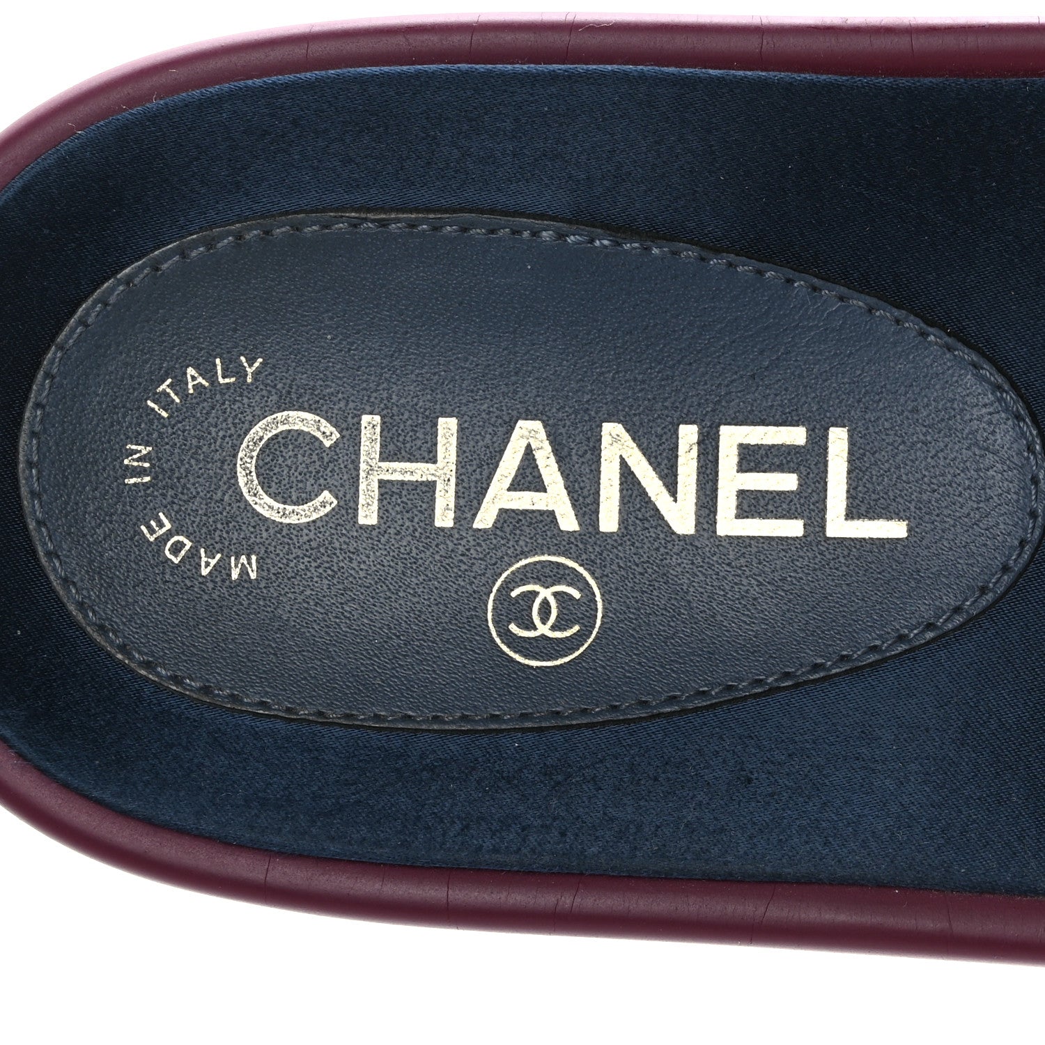 Chanel Satin Chain Flat Sandals 41 Dark Fuchsia 7 of 7