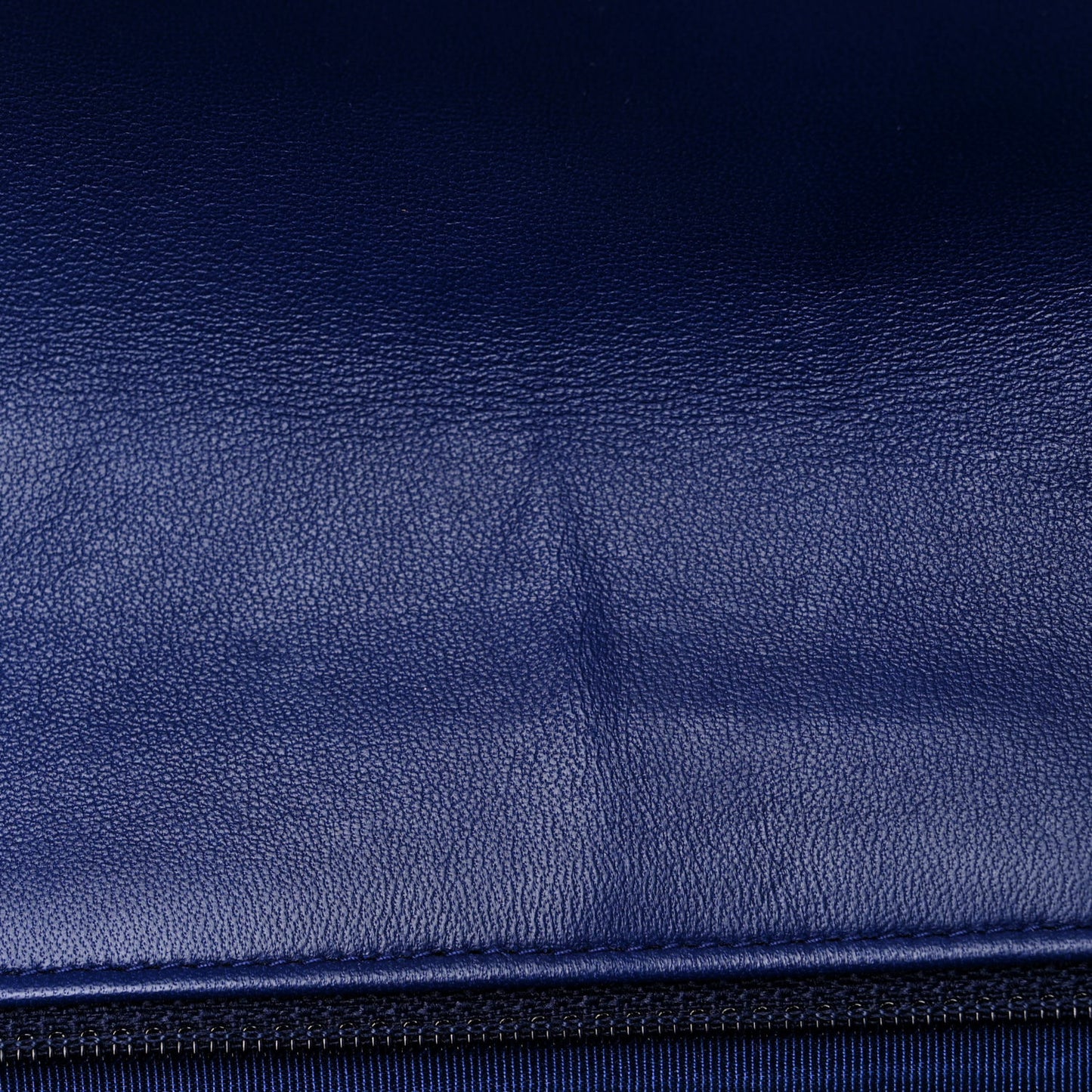 Lambskin Chevron Quilted Mini Rectangular Flap Blue
