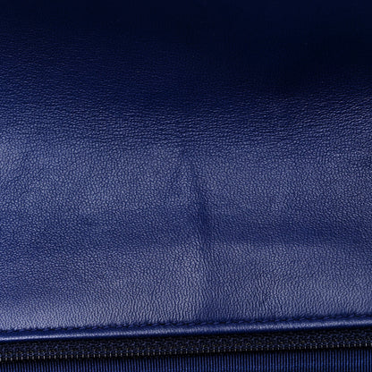 Chanel Lambskin Chevron Quilted Mini Rectangular Flap Blue 9 of 10