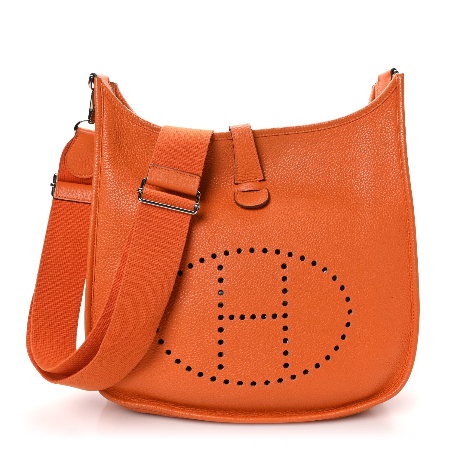 Hermes Taurillon Clemence Evelyne III GM Orange 1 of 10