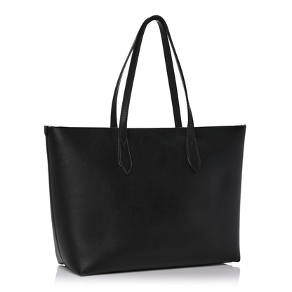 Burberry Grainy Calfskin Haymarket Colours Check Medium Zip Tote Black 3 of 10
