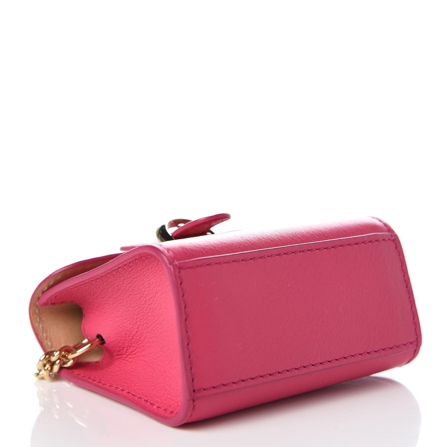 Delvaux Calfskin Mini Brillant Bag Charm Rose Indien 4 of 6