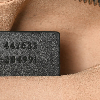 Gucci Calfskin Matelasse Small GG Marmont Chain Shoulder Bag Black 7 of 10