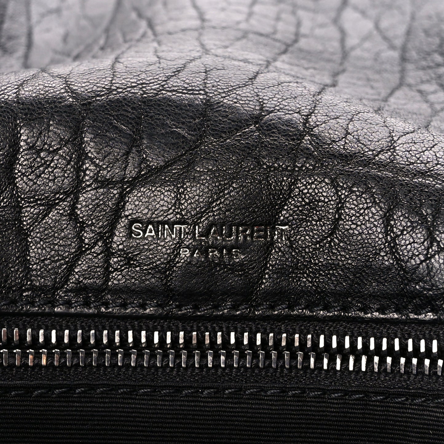 Grained Lambskin Monogram Medium Niki Chain Satchel Black