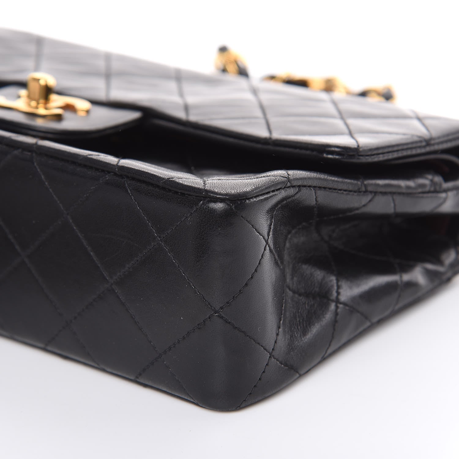 Chanel Lambskin Quilted Small Double Flap Black 9 of 15