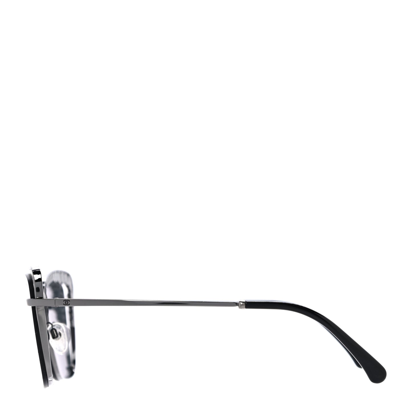 Metal Square Frame Pearl Sunglasses 4235-H Dark Grey