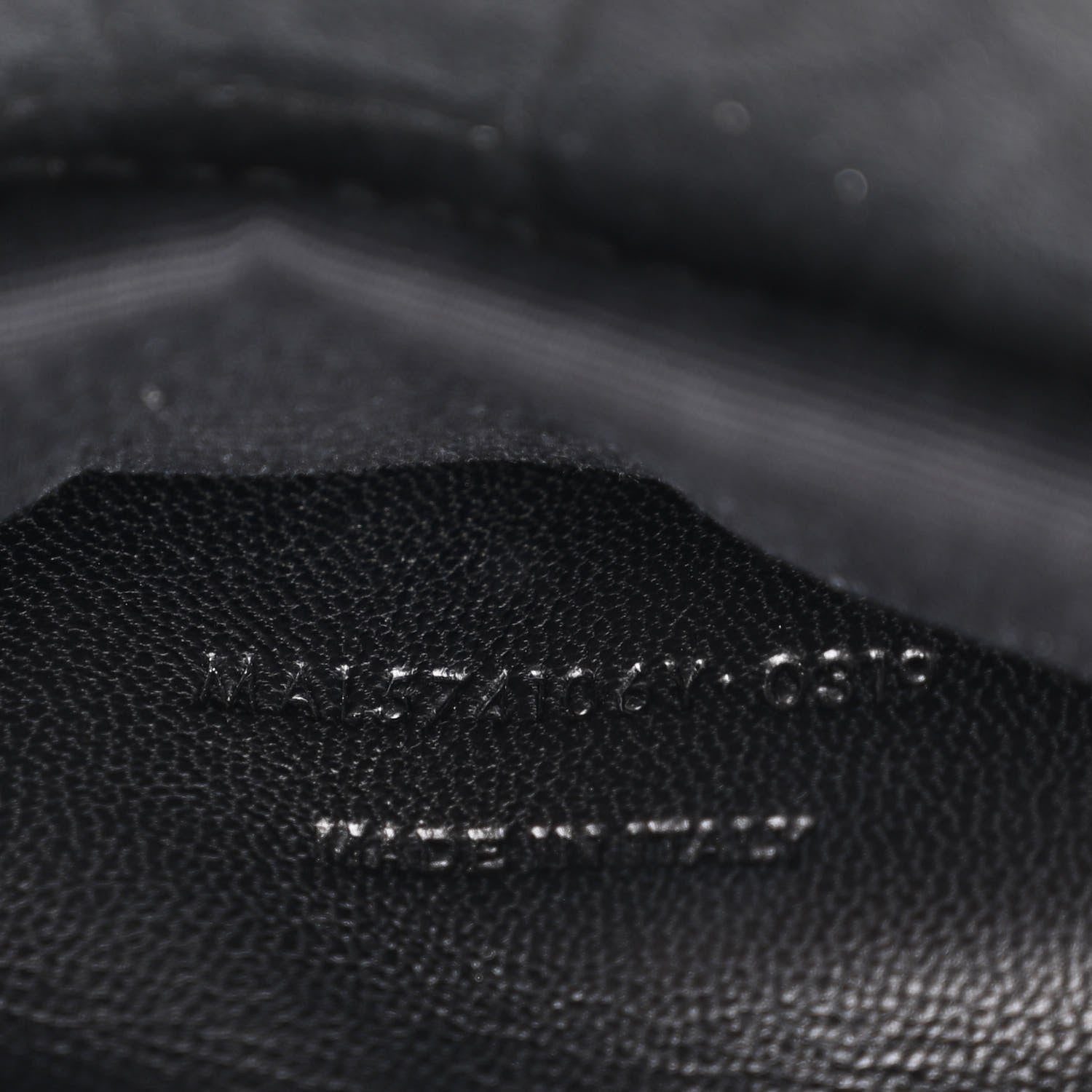 Saint Laurent Calfskin Crocodile Embossed Medium West Hollywood Monogram Fold-Over Black 8 of 12