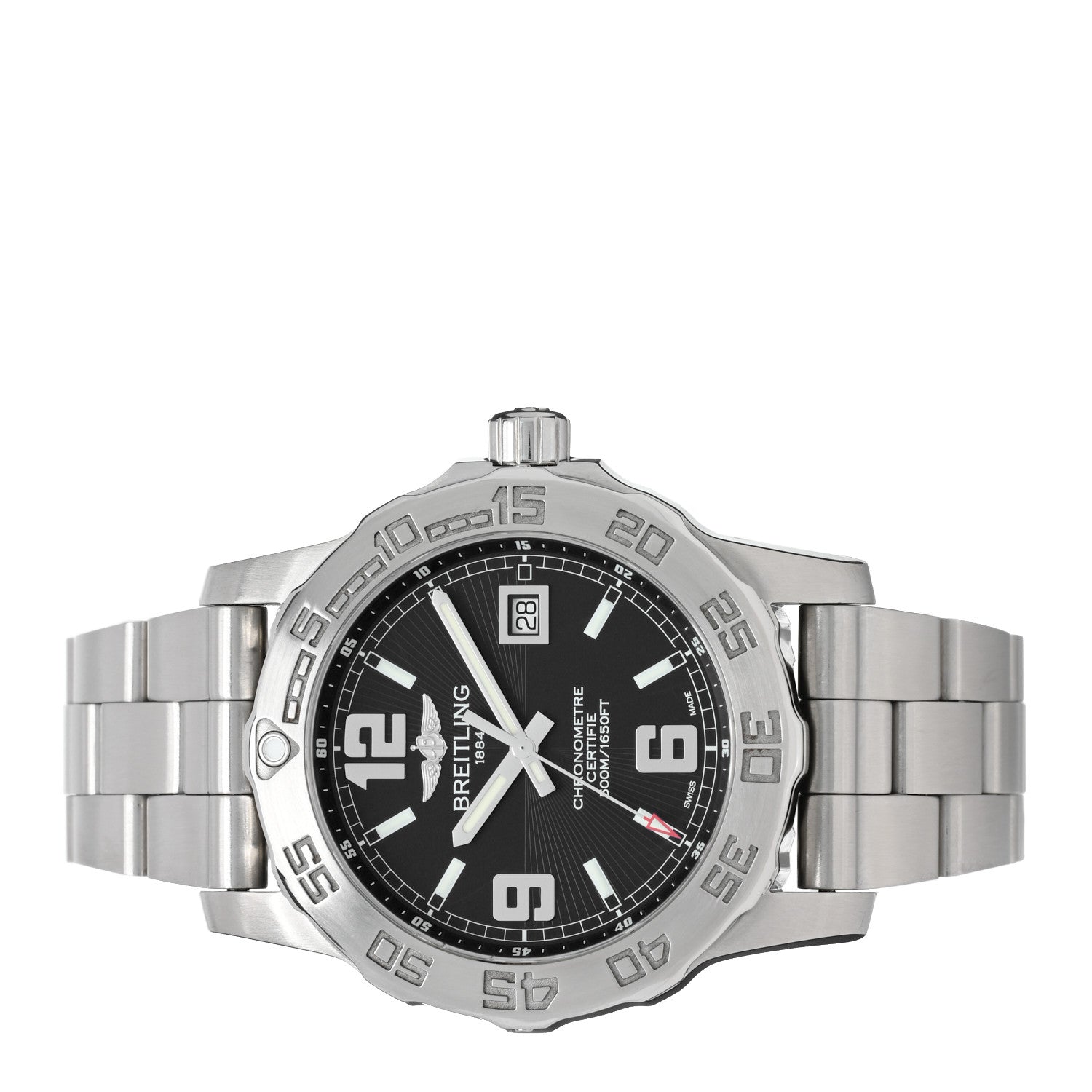 Breitling Stainless Steel 44mm Colt Ocean Chronometer Quartz Watch Black A74387 2 of 5