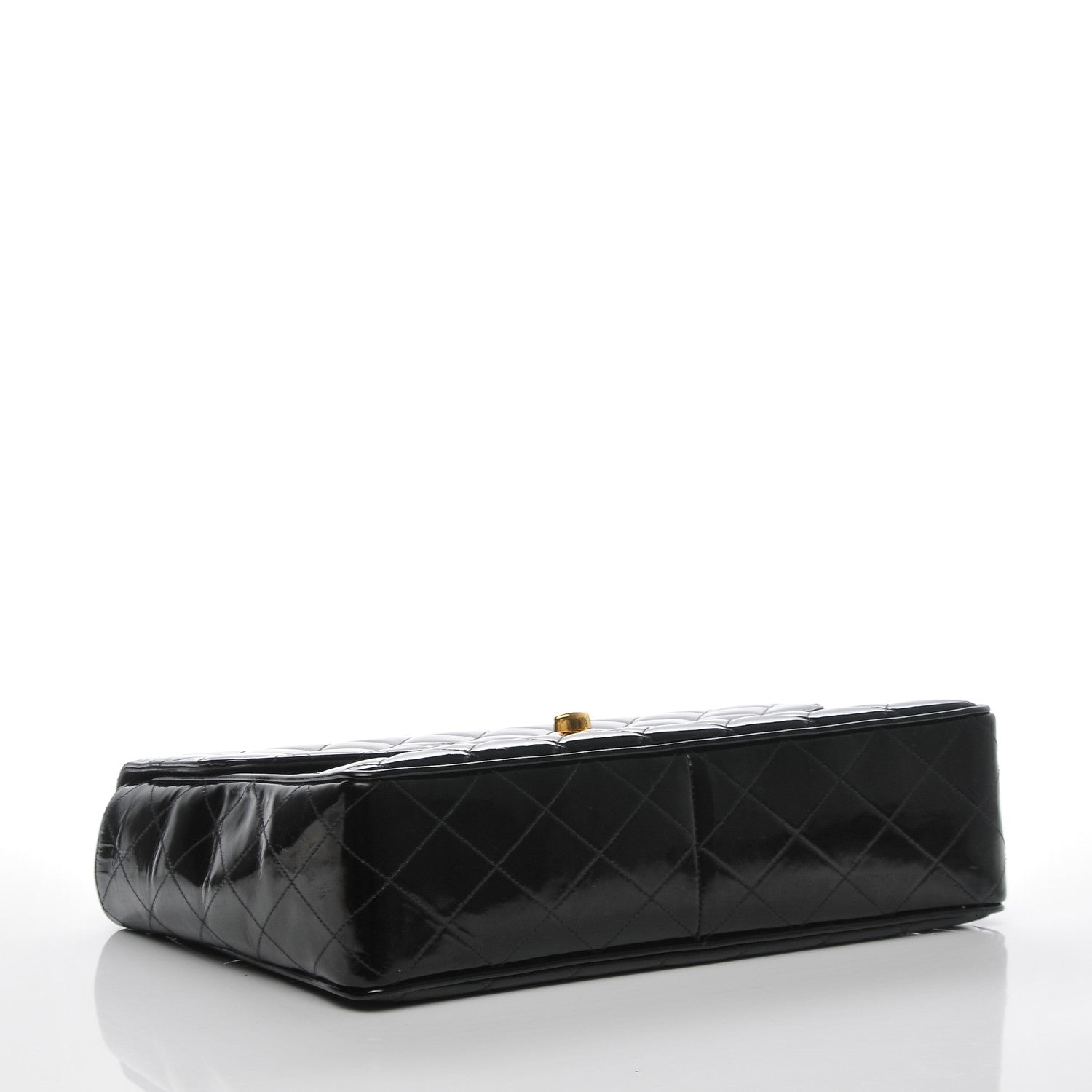 Chanel Patent Quilted Jumbo Flap Black 4 of 8
