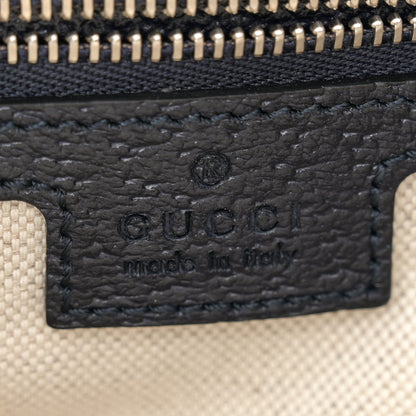 Gucci GG Supreme Monogram Textured Dollar Calfskin Web Small Jackie 1961 Hobo Beige Blue 6 of 10
