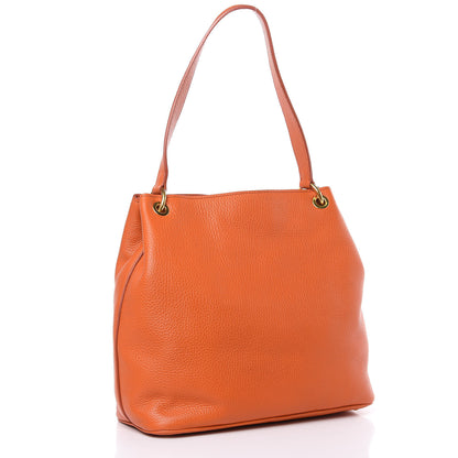 Miu Miu Vitello Phenix Shoulder Bag Papaya 3 of 10