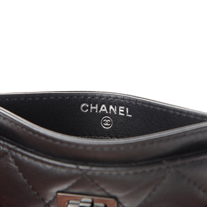 Chanel Aged Calfskin Quilted Reissue Card Holder So Black 6 of 8
