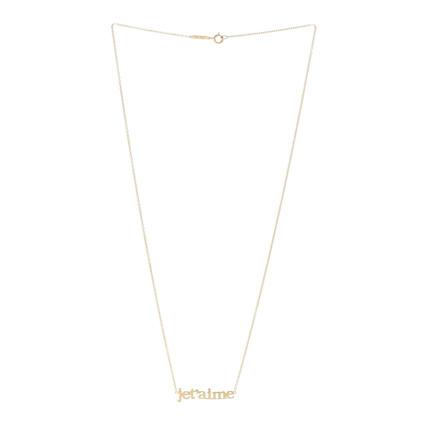 18K Yellow Gold Je t'aime Necklace