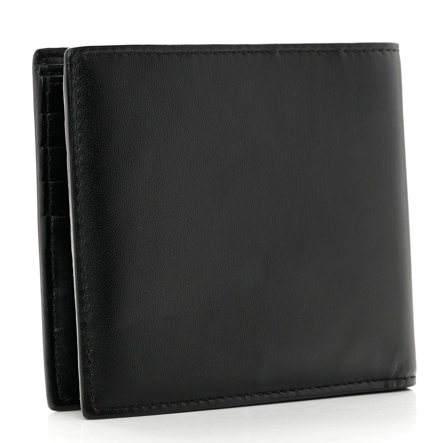 Saint Laurent Matte Calfskin Tiny Cassandre East West Wallet Black 3 of 7