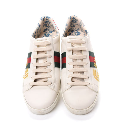 Gucci X SEGA Calfskin Ayers Web Guccy Womens Ace Sneakers 37.5 White 5 of 10