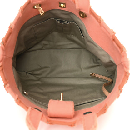 Chanel Canvas Chevron Cuba Patchwork Shopper Tote Orange 5 of 14