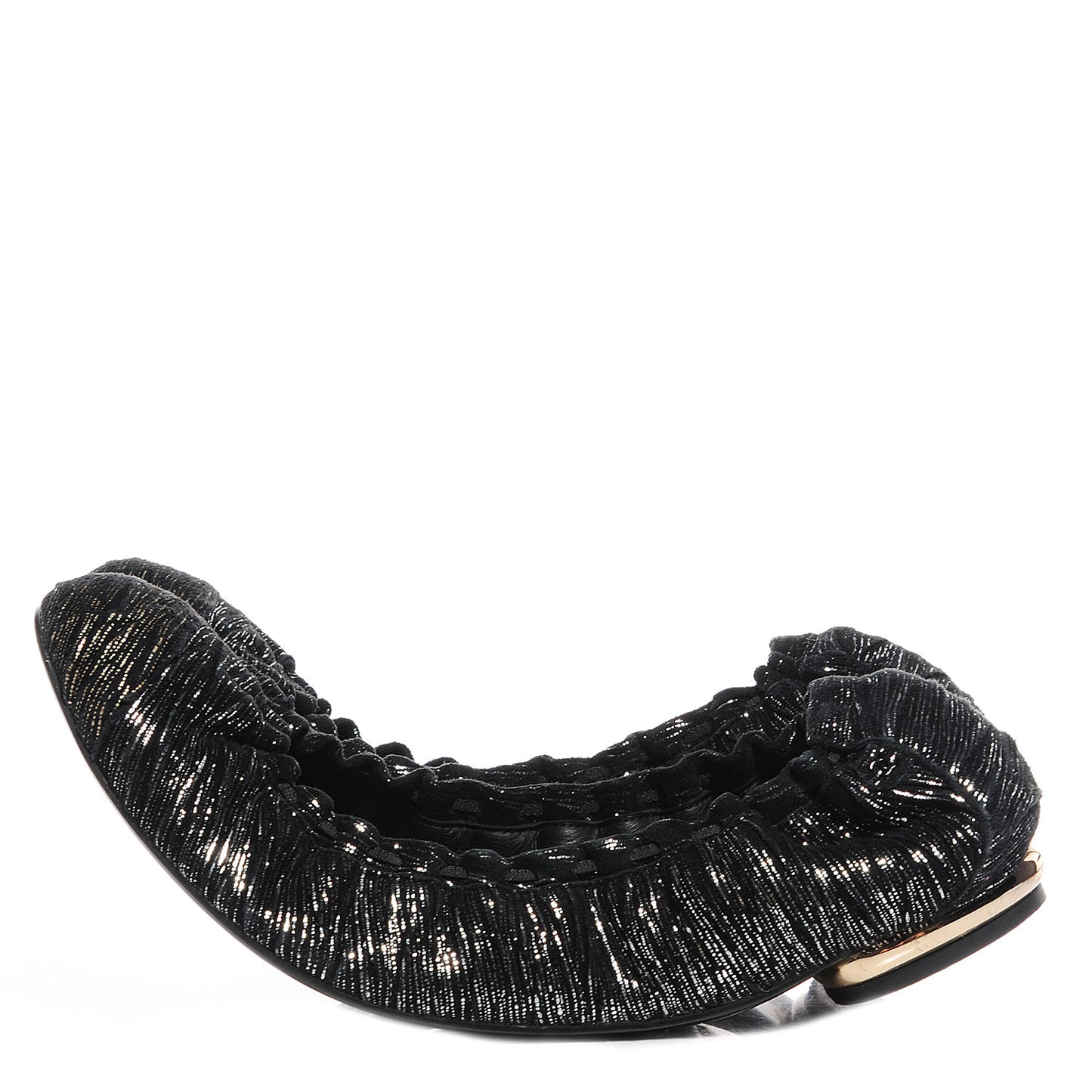 Elastic Ballerina Flats 40 Black