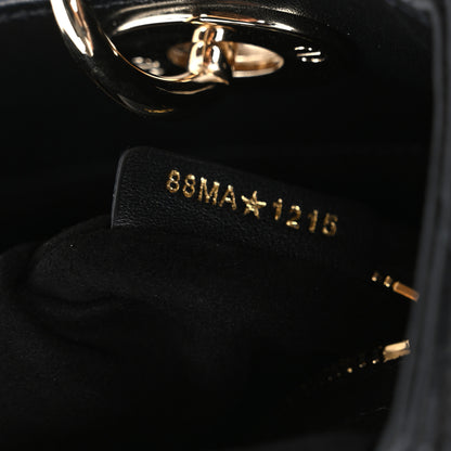 Christian Dior Lambskin Cannage Small Lady Dior With Strap Black 7 of 11