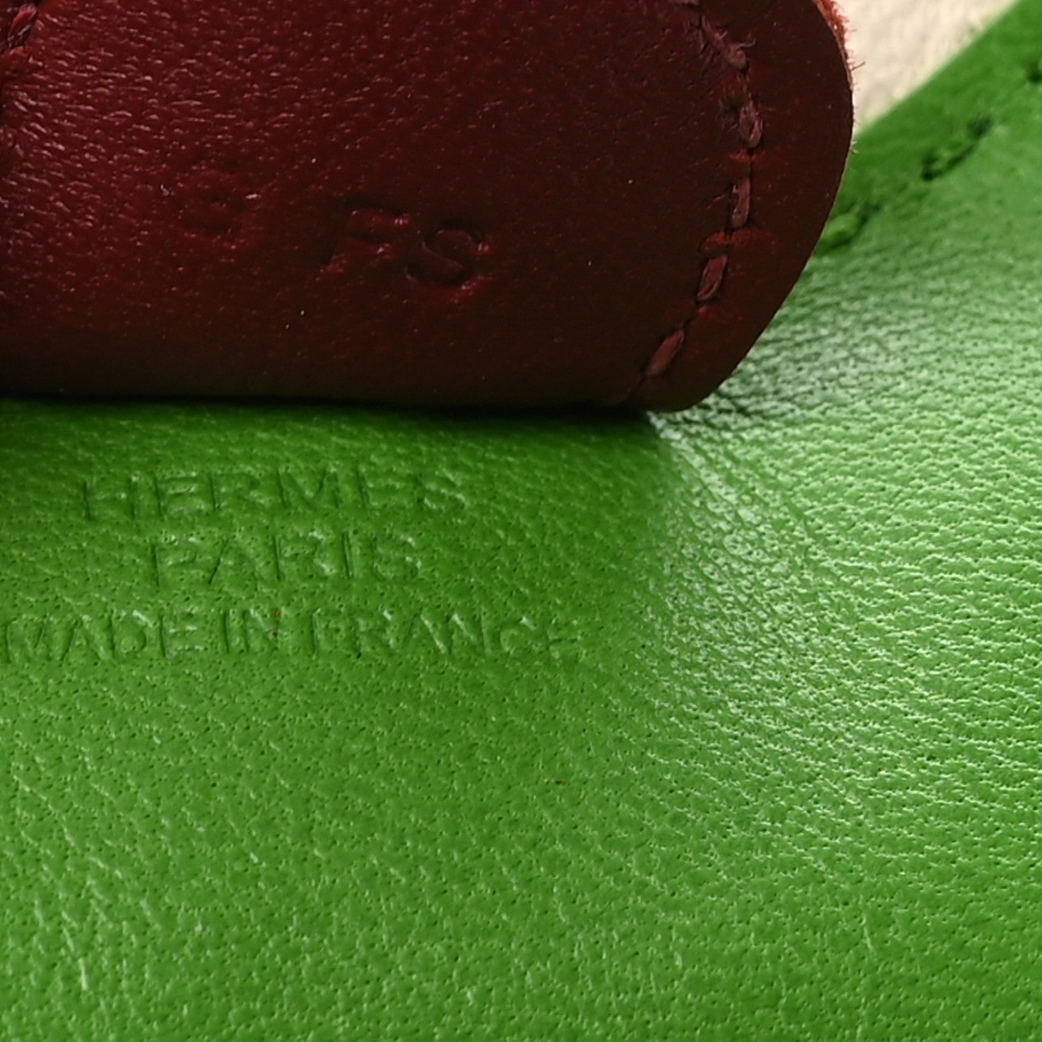 Hermes Milo Lambskin Grigri Rodeo Horse Bag Charm PM Vert Yucca Rouge H Craie 3 of 4