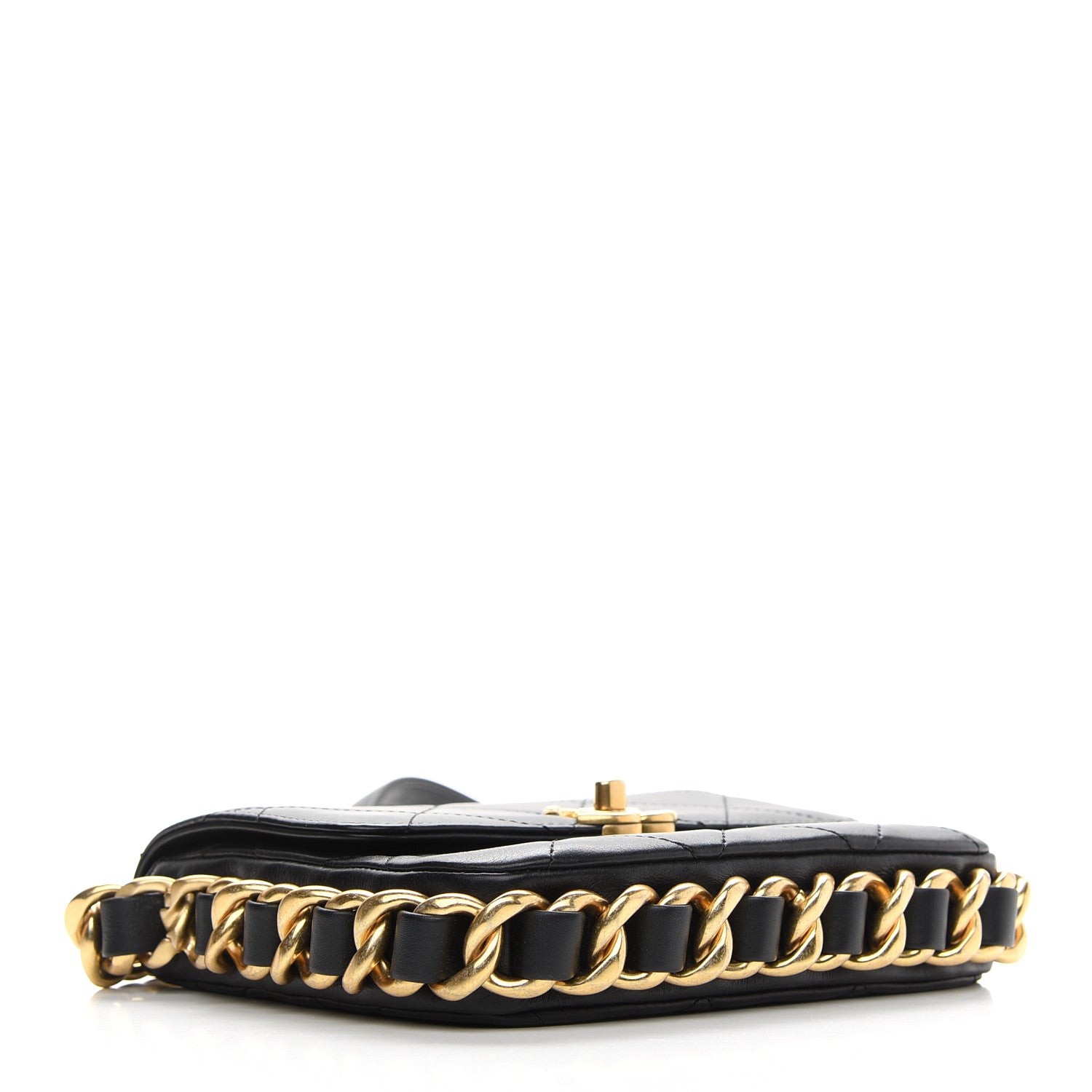 Chanel Calfskin Quilted Small Framing Chain Bag Black 4 of 9