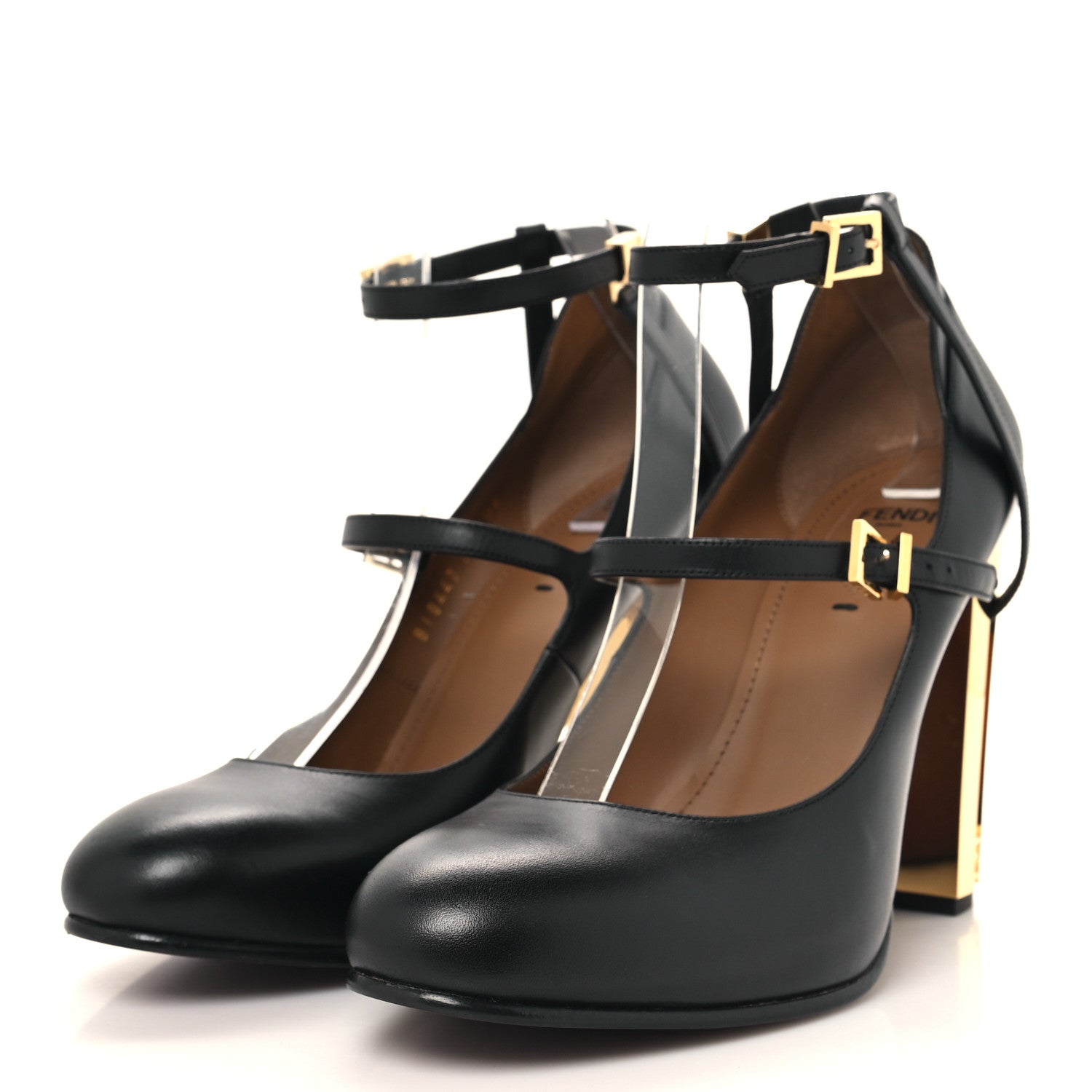 Fendi Vitello Delfina High Heel Pumps 39.5 Black 3 of 9