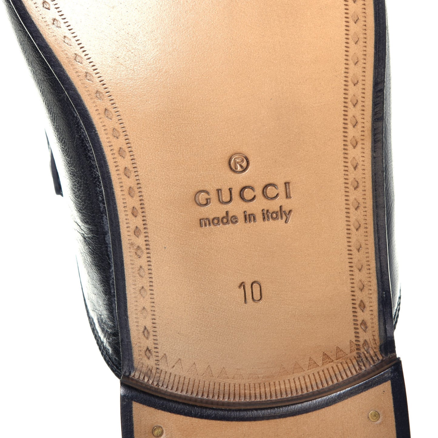 Goatskin Stripe Mens Horsebit Slingback Slippers 10 Black
