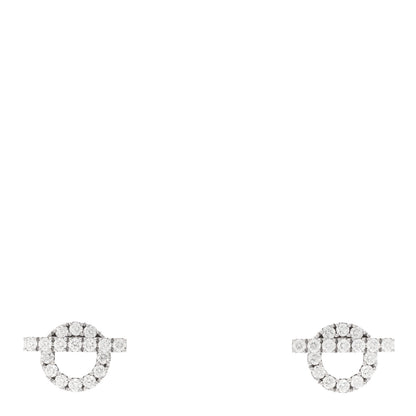 Hermes 18K White Gold Diamond Finesse Earrings 1 of 5