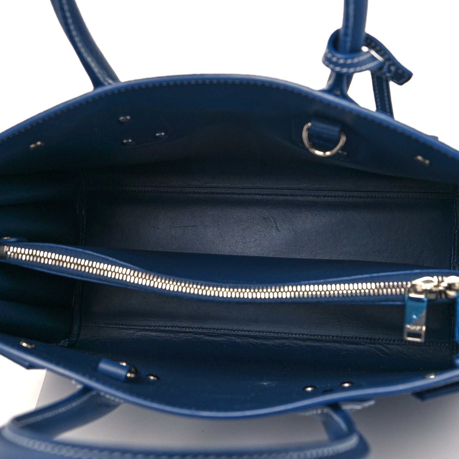 Saint Laurent Grained Calfskin Small Sac De Jour Denim Blue 5 of 15