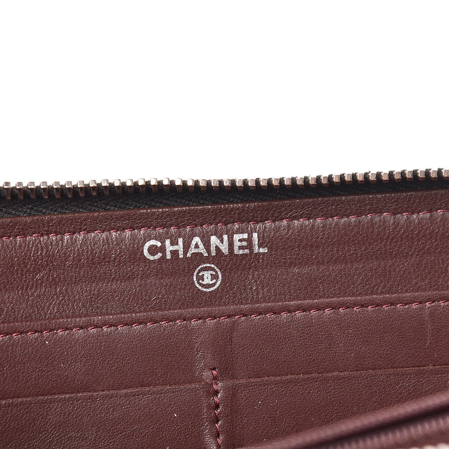 Lambskin Quilted Large Gusset Zip Around Wallet Black