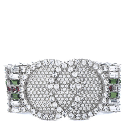 Gucci Crystals Double G Web Tennis Bracelet L 1 of 6