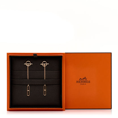 Hermes 18K Rose Gold Echappee Earrings 5 of 5