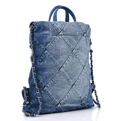 Chanel Denim Quilted Chanel 22 Backpack Blue 1 of 9