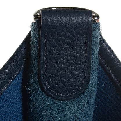 Hermes Toile Taurillon Clemence Evelyne III GM Bleu de Prusse 11 of 15