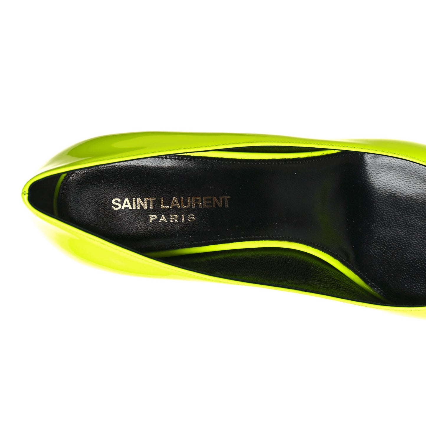 Patent Calfskin Kiki 55 Pumps 40 Neon Yellow