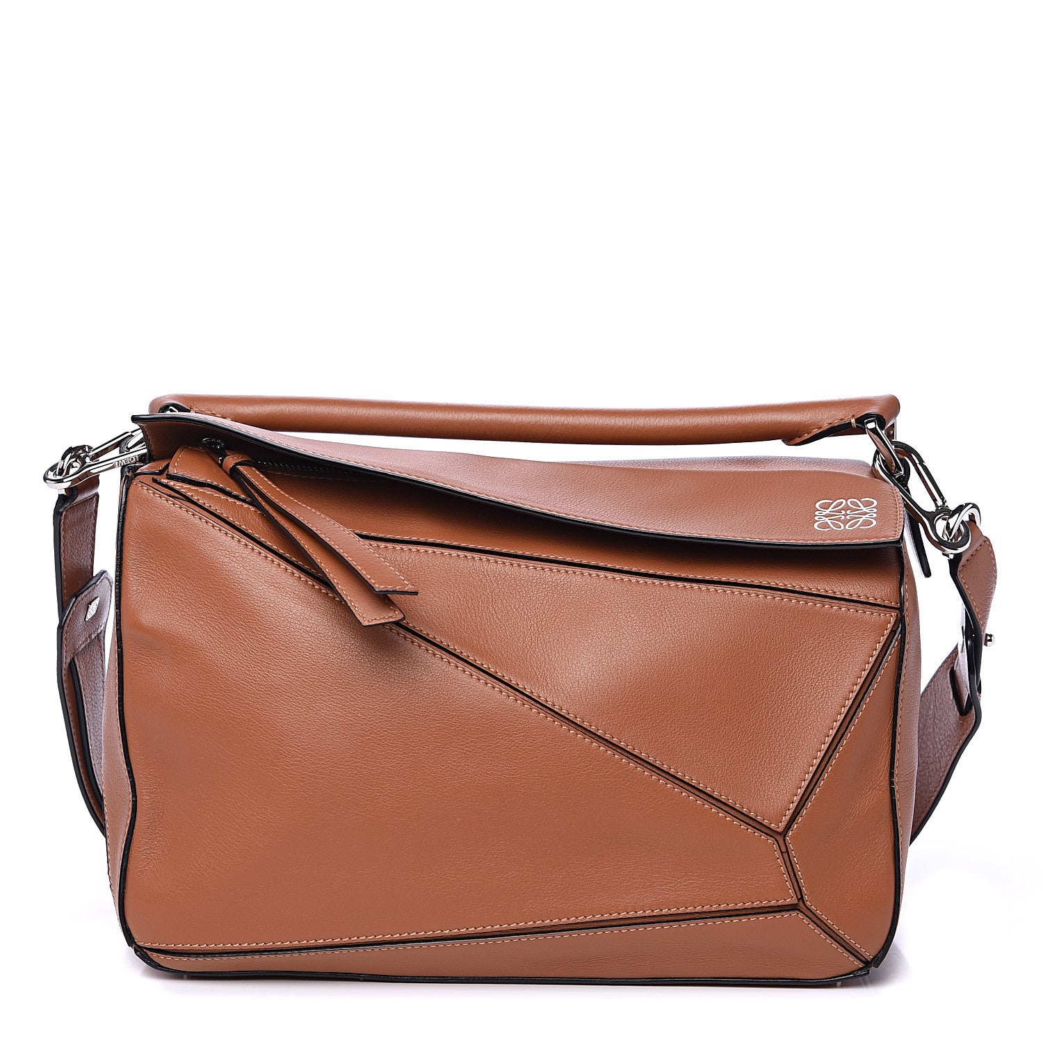 Loewe Calfskin Medium Puzzle Bag Tan 1 of 9