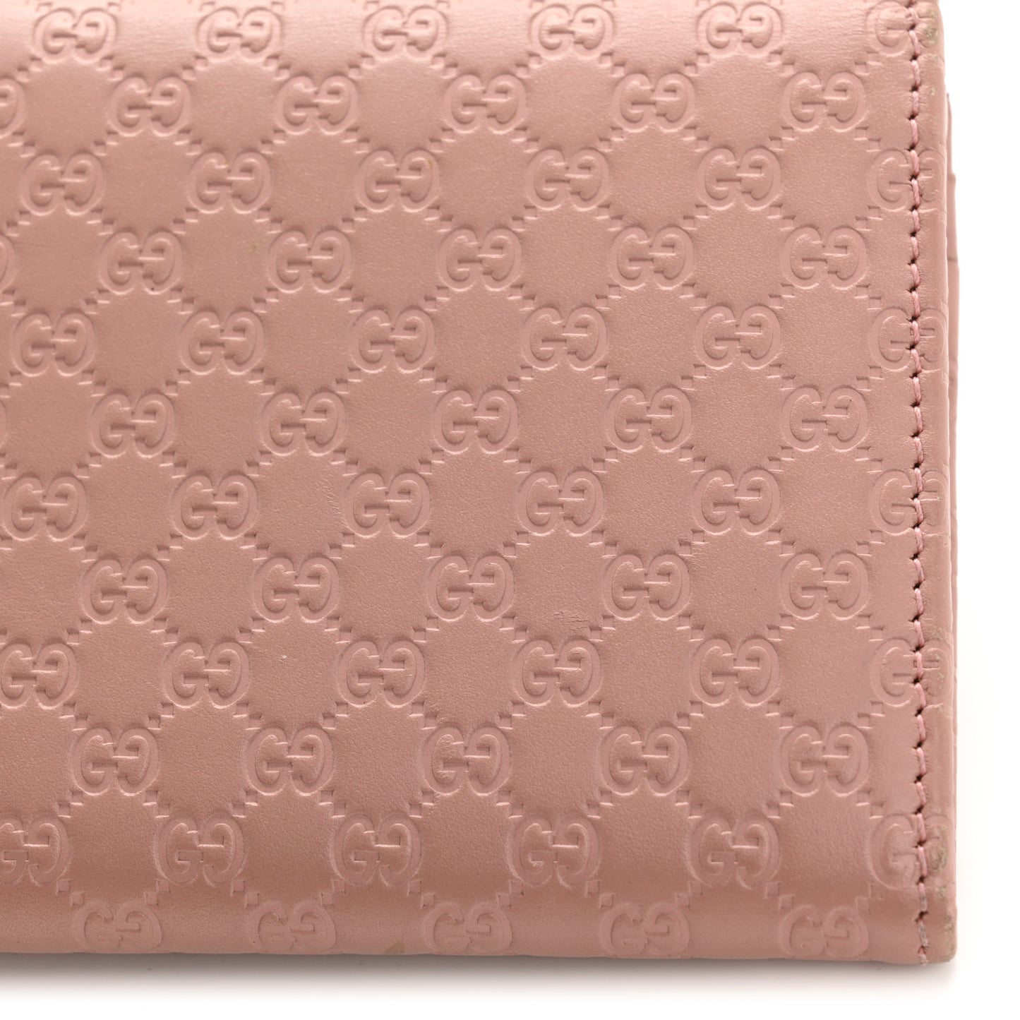 Soft Microguccissima Continental Wallet Soft Pink