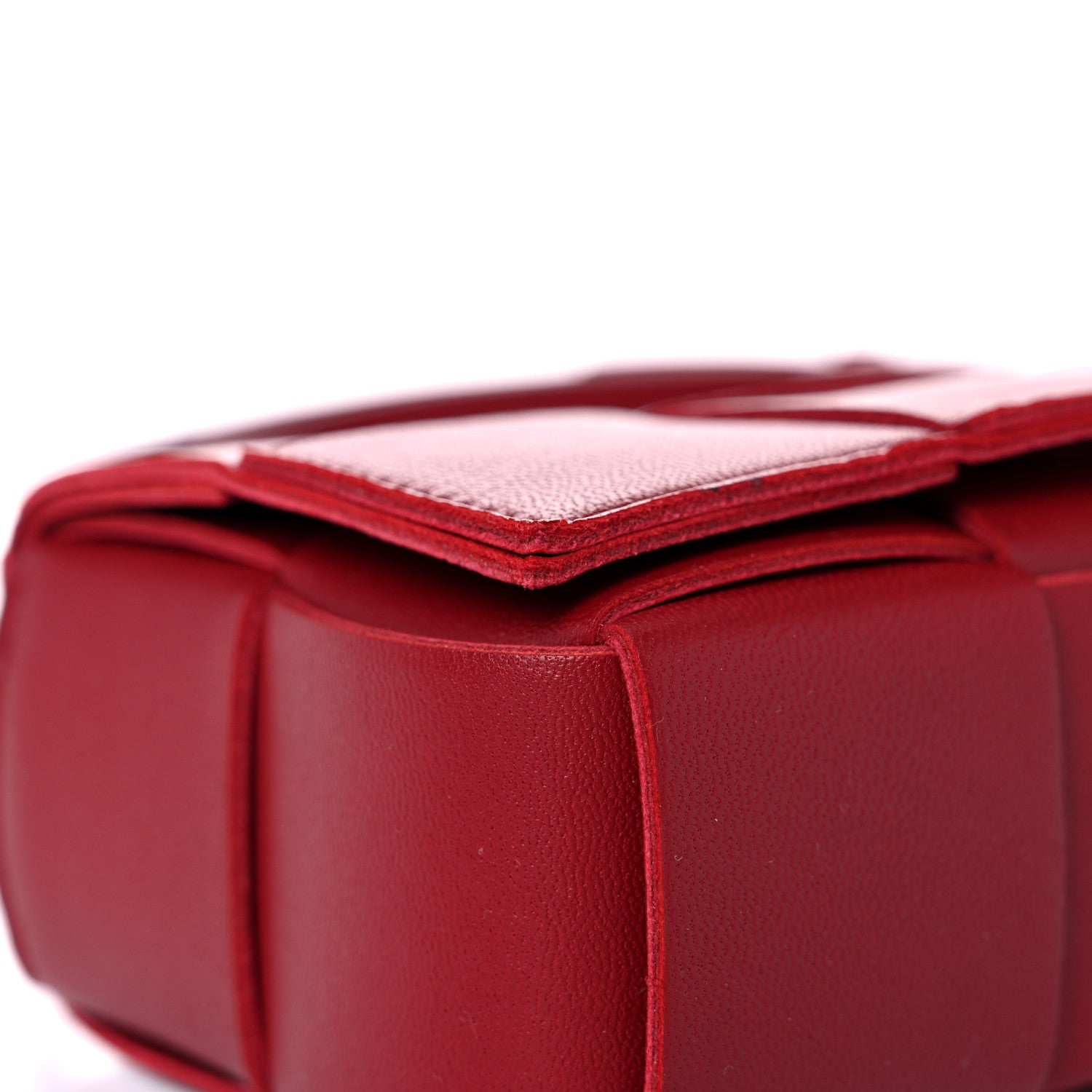 Bottega Veneta Lambskin Maxi Intrecciato Extra Mini Cassette Crossbody Bag Bordeaux 7 of 10