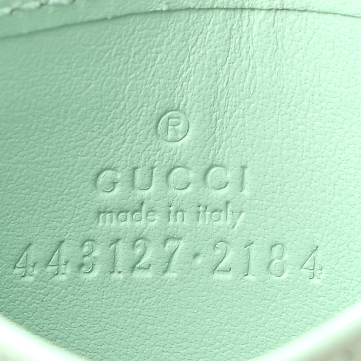 Gucci Calfskin Matelasse GG Marmont Card Holder Water Green 6 of 7