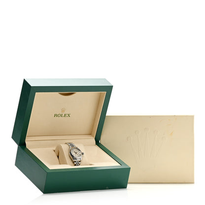 Rolex Stainless Steel 18K White Gold Diamond 26mm Oyster Perpetual Datejust Watch Silver 69174 5 of 5