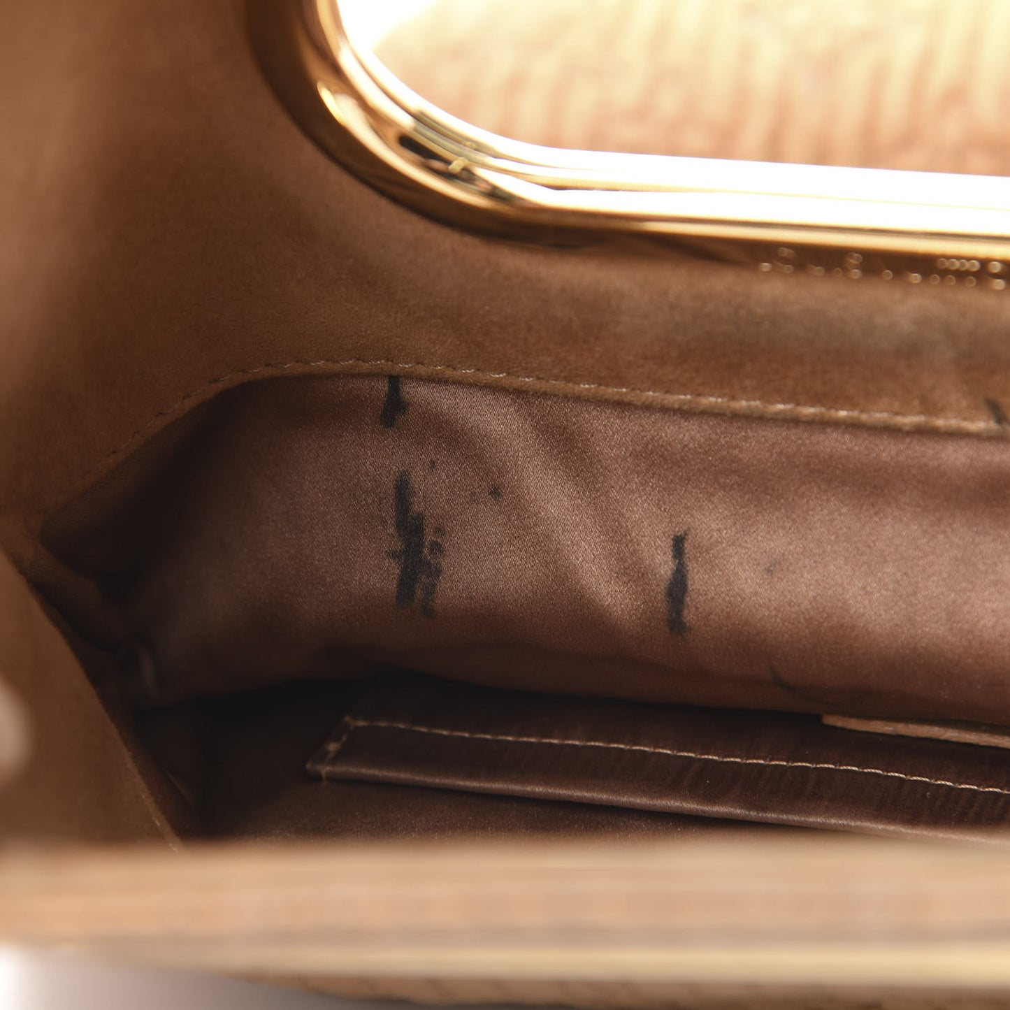 Suede Monogram Motard Afterdark Clutch Powder