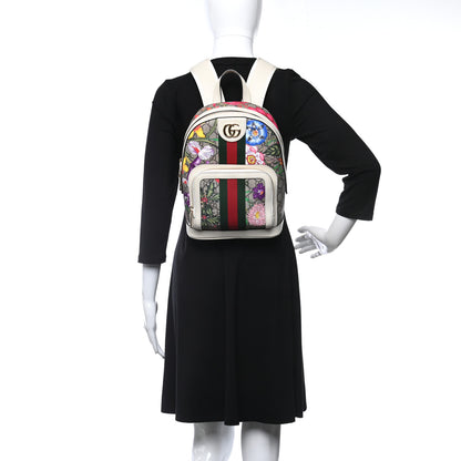 Gucci GG Supreme Monogram Flora Web Small Ophidia Day Backpack White 2 of 9
