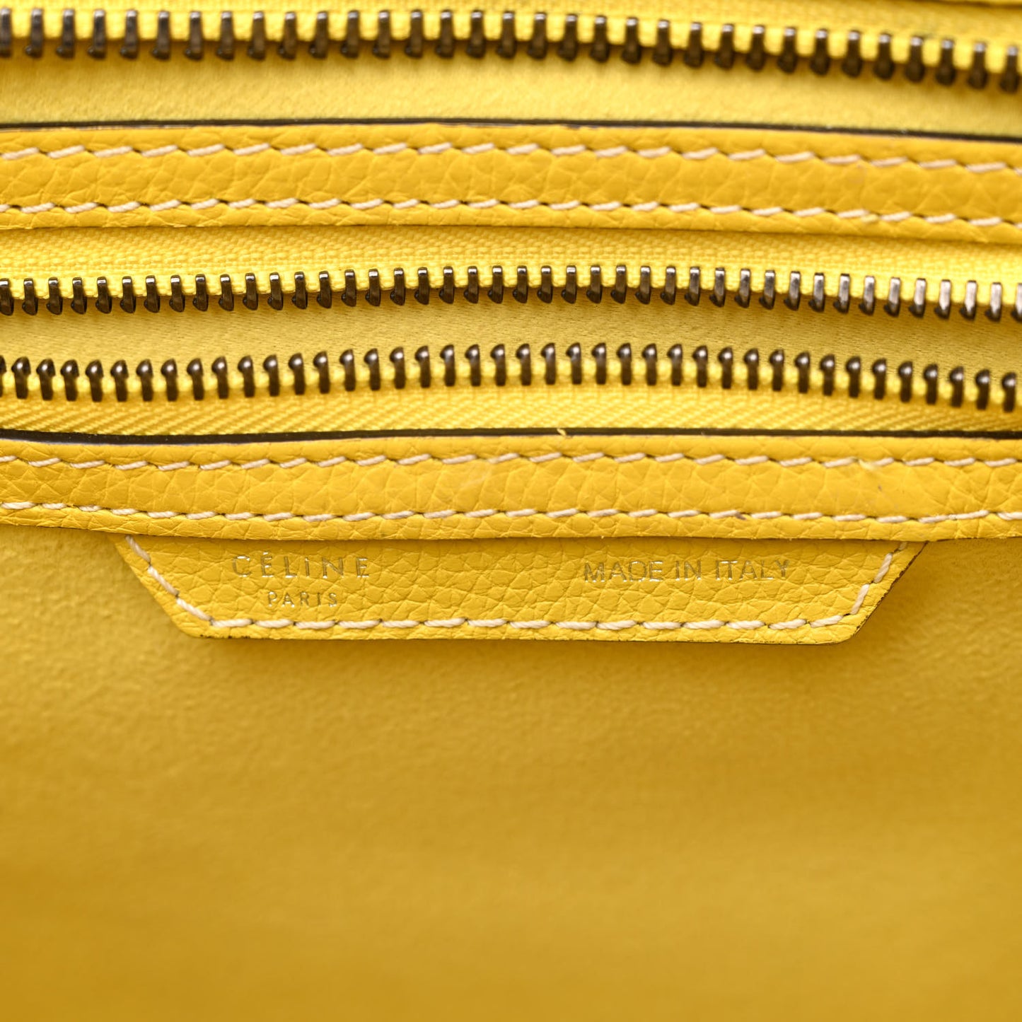 Drummed Calfskin Micro Luggage Citron