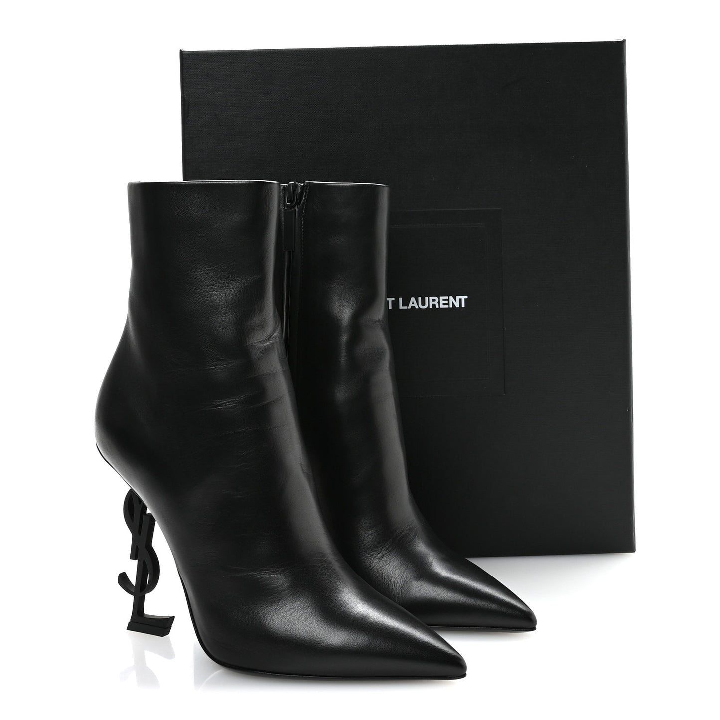 Calfskin Opyum Ankle Boots 39.5 Black