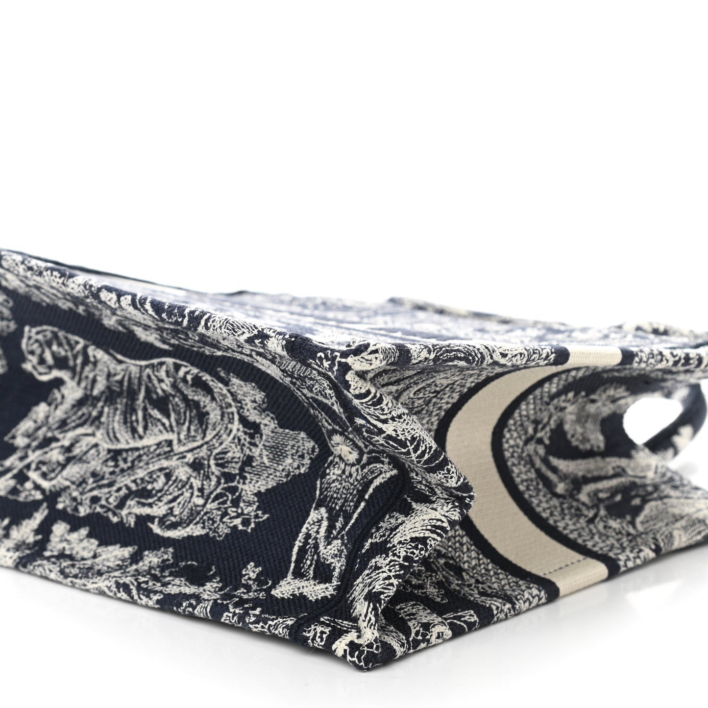 Canvas Embroidered Small Dioriviera Toile De Jouy Book Tote Blue