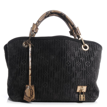 Louis Vuitton Suede Python Monogram Whisper PM Kohl 1 of 8